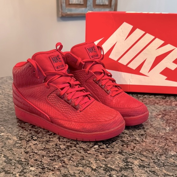 Nike Air Python Red High-Top Sneakers EUC 10.5 - Picture 1 of 16
